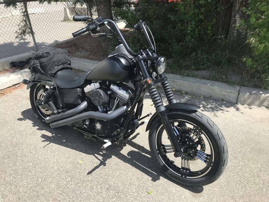 Motorcycle fork black-out wrap