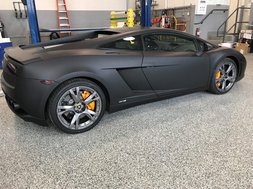 Full Deep Matte Black Lamborghini Wrap